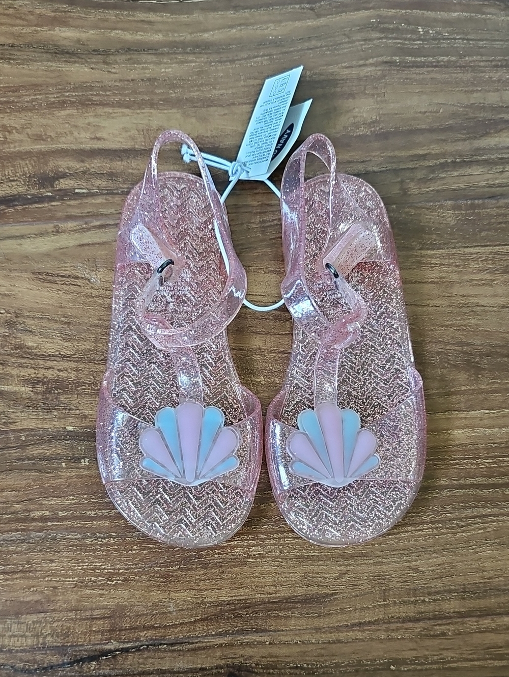 Old Navy Pink Jelly T Strap Toddler Girl Sandals Size 9